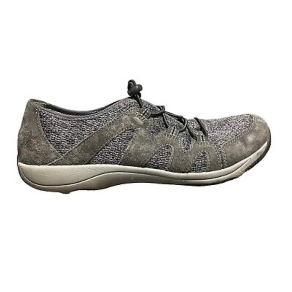 Dansko Holland Charcoal Gray leather Comfort Drawstring Sneaker Shoes 39 8.5 / 9 - Picture 1 of 11